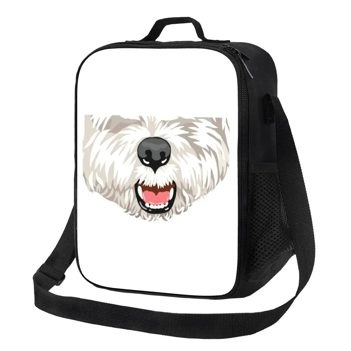 Cute West Highland White Terrier Dog Insulated Lunch Bag for Women Westie Puppy Cooler Thermal Bento Box Beach Camping Travel