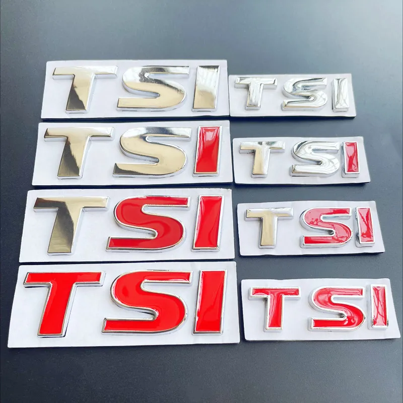 3D Metal Car Letters TSI Logo For VW TSI Badges Polo Golf 4 5 6 7 MK5 MK6 MK7 Jetta Touran Passat Emblem Stickers Accessories