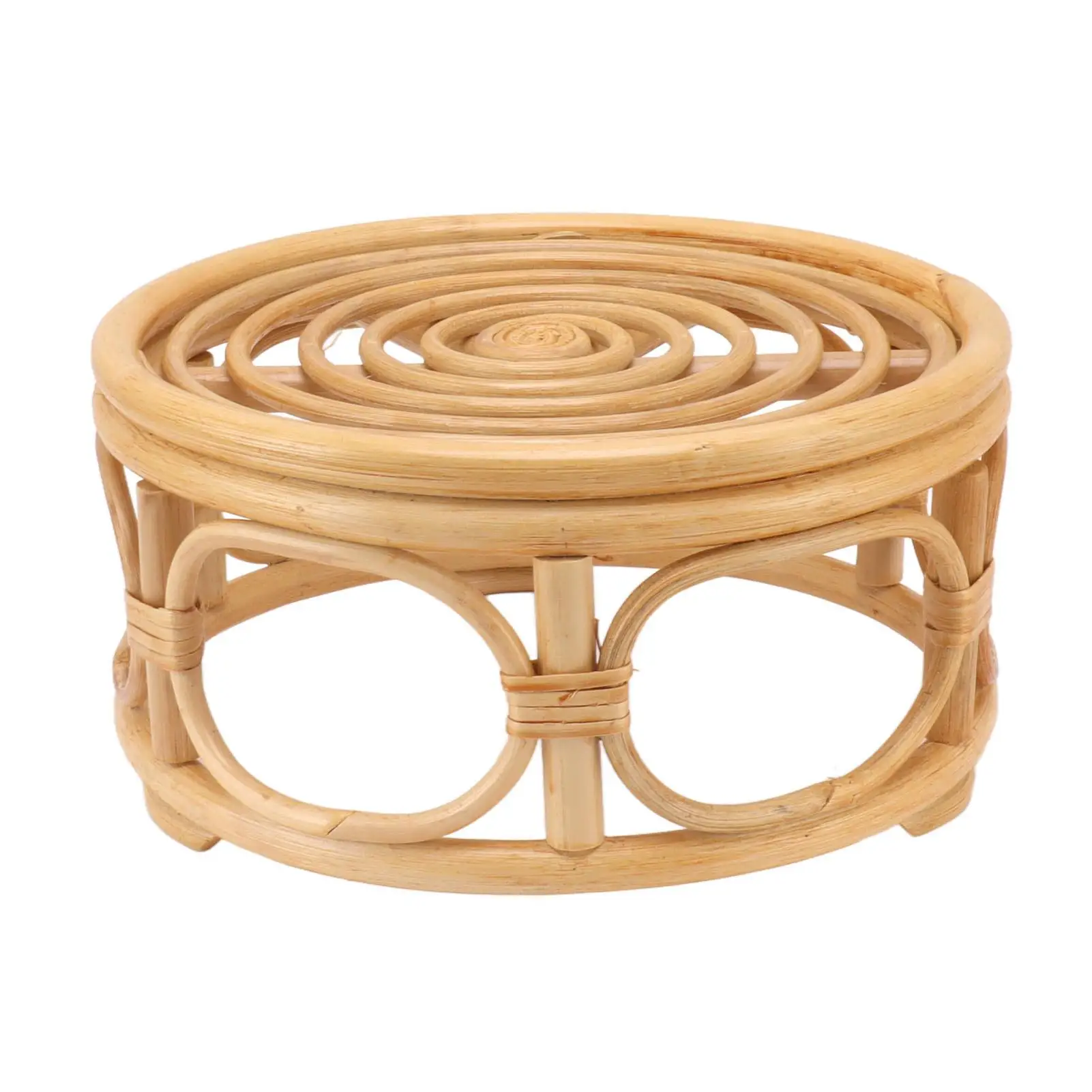

Rattan Indoor Plant Stand 4-Tier Rattan Wicker Plant Holder for yard Easy to Carry and Durable Design