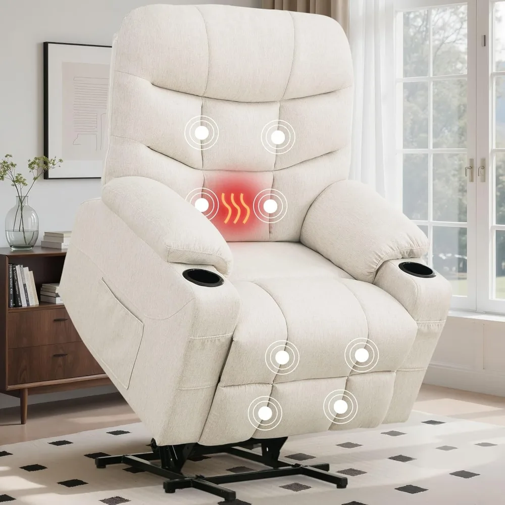 Recliner Chair with Massage and Heating, Lift Recliner Chair for Elderly and Adults, Electric Recliner with Remote Control