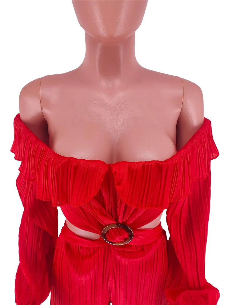 Sexy Off The Shoulder Ruffles Bodysuit Women Long Sleeve Skinny Ruched Playsuit Elegant Party Club One-pieces Festival Outfits