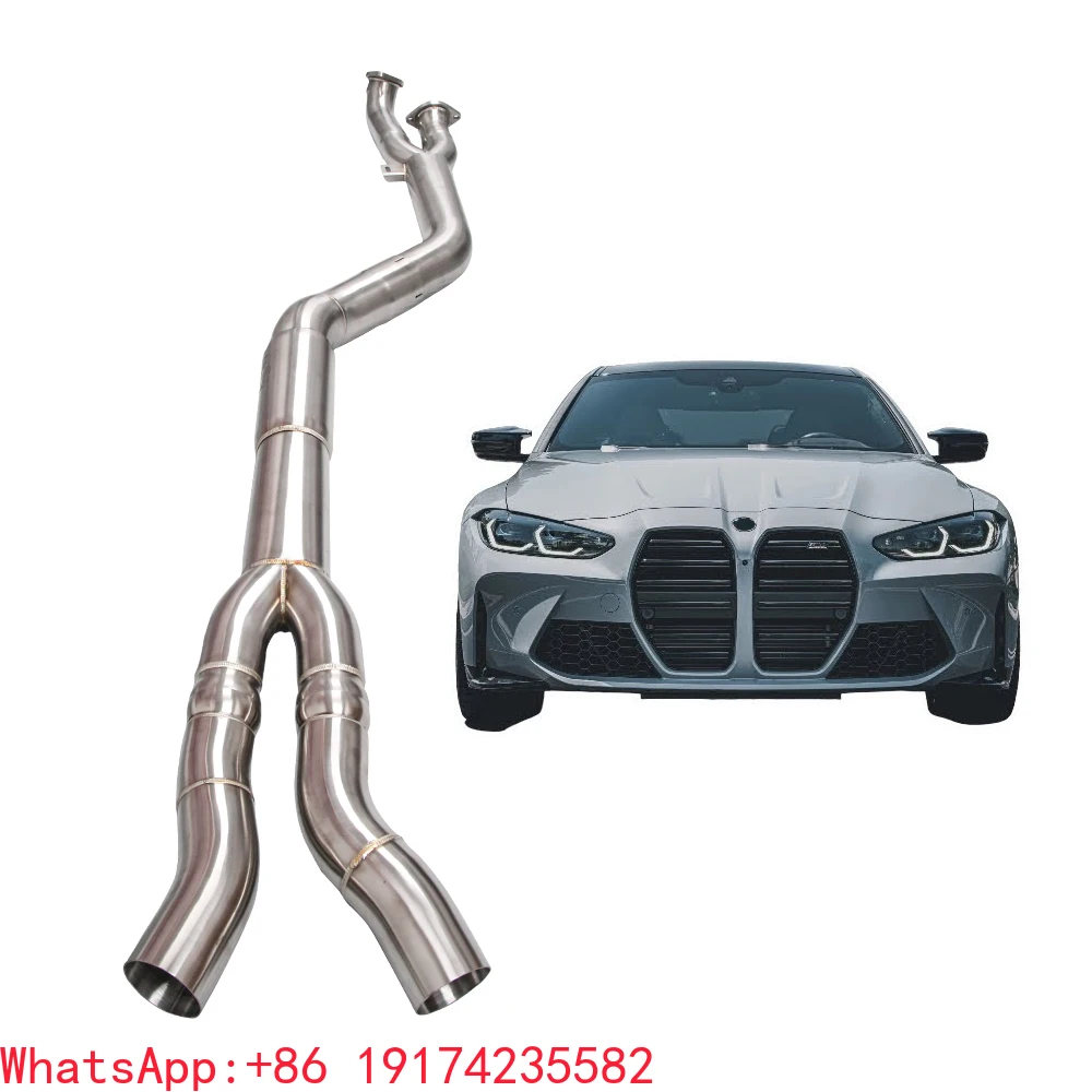 

Single Midpipe for BMW S58 G80 M3 G82 G83 M4 2020+ Resonated Design Quiet Cabin 304SS Bolt-On Exhaust (Brace Included)