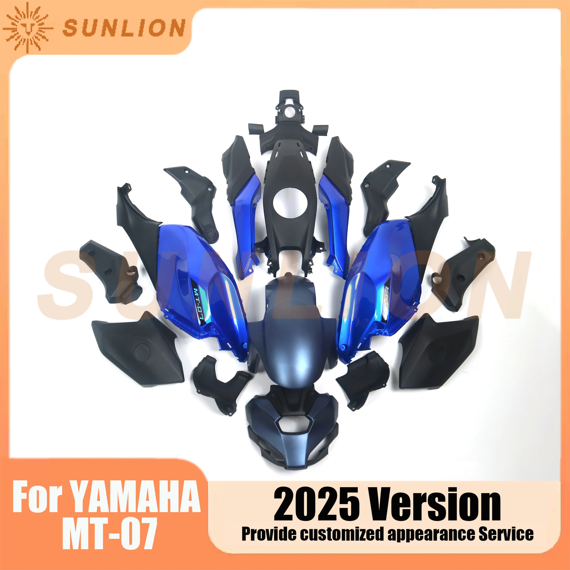 For YAMAHA MT-07 MT07 2025 Carbon Fiber Painted Look Full Body Kits Fairing