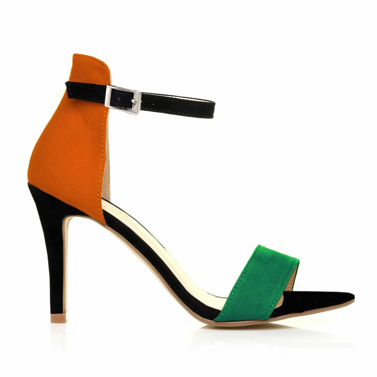 النساء رباط الكاحل الصنادل الصيف مختلط اللون مثير مضخات 9 سنتيمتر المفتوحة تو عالية الكعب السيدات الخناجر فستان الحفلات أحذية الزفاف #5