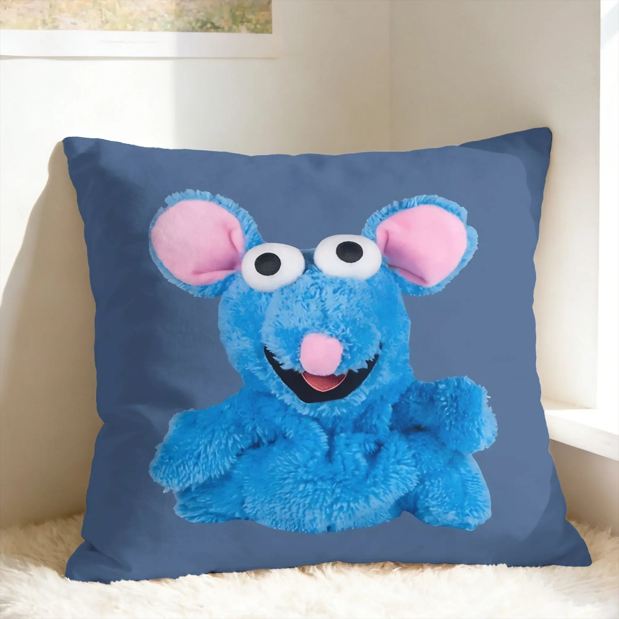 Tutter- B-Bear In The Big Blue House Pillow Case  Cute Funny Pillow Cover Comfy Pillowcases For Office Car Home Decor