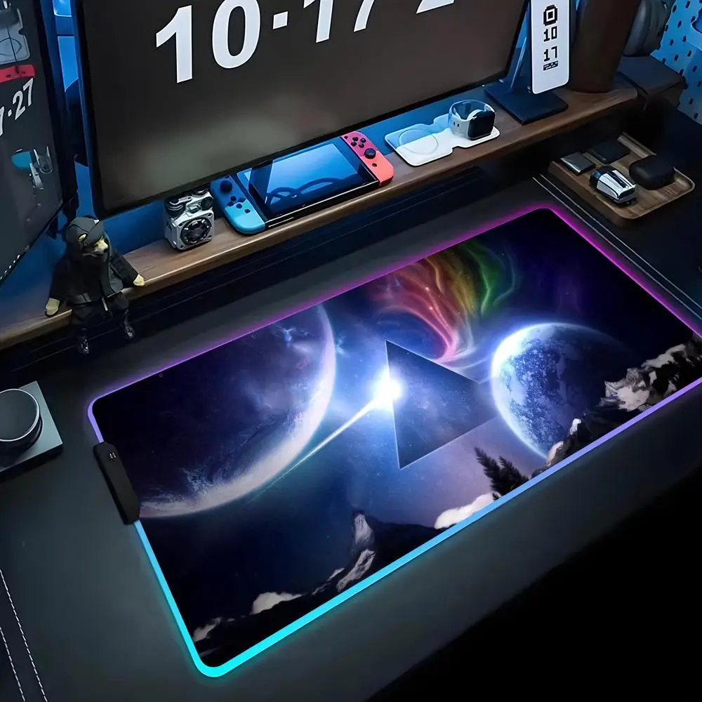 

Художественная призма обои Коврик для мыши RGB Игровой коврик для мыши Большой светодиодный коврик для ПК Настольный коврик Светящийся коврик для мыши Большие коврики для клавиатуры Настольный коврик с