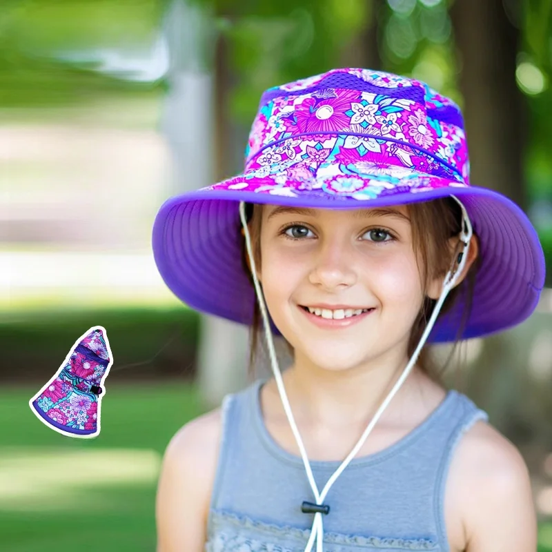 cappello-da-pescatore-per-bambini-con-cartoni-animati-portatile-pieghevole-traspirante-protezione-solare-tesa-larga-calotta-rotonda-in-poliestere-per-primavera-estate