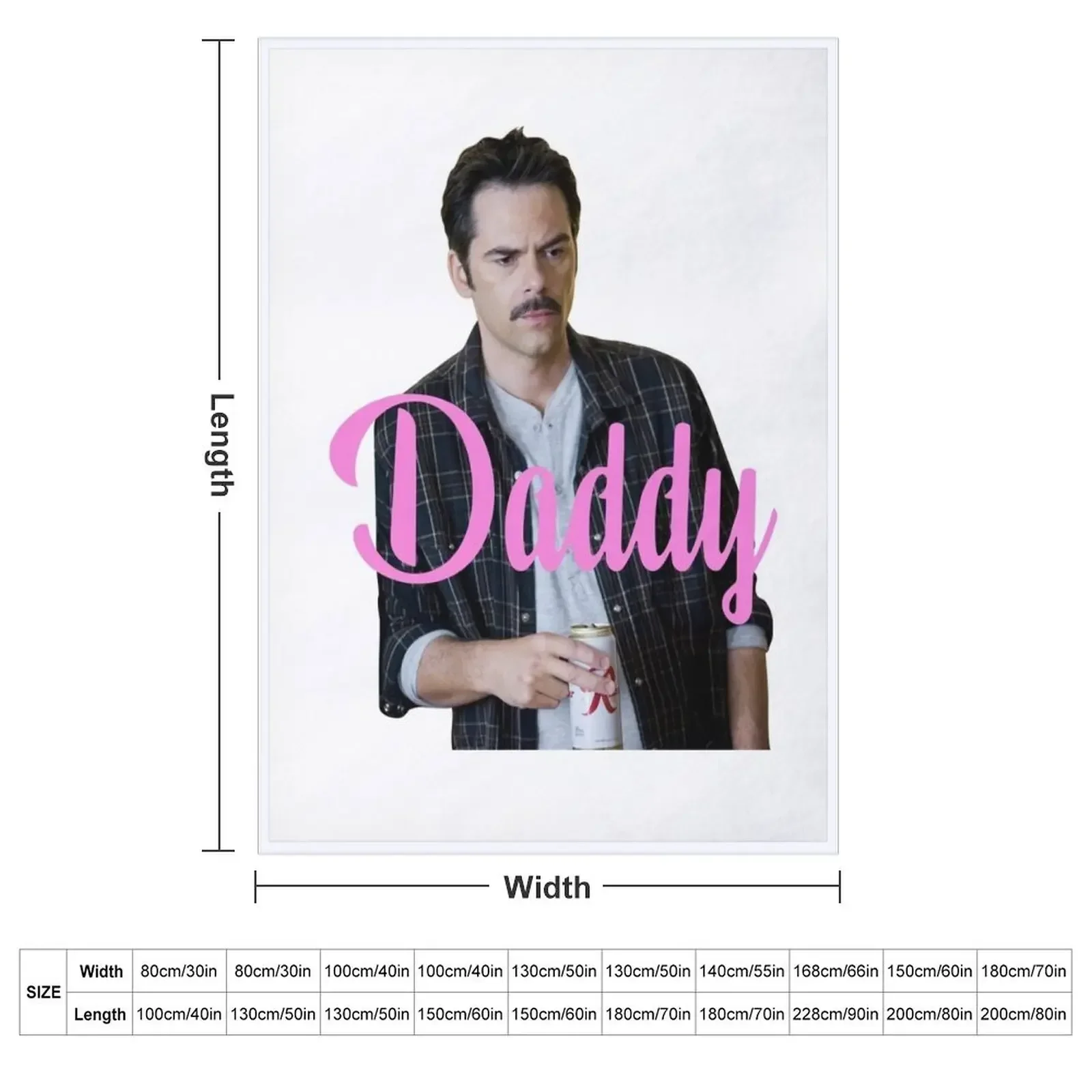 The Original DILF Charlie Swan Throw Blanket couch cozy soft plush fuzzy picnic outdoor blanket