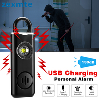 Zexmte Self Defense Alarm 130dB Anti-wolf for Girl Child Women Security Protection Outdoor Scream Loud Emergency Alarm Keychain