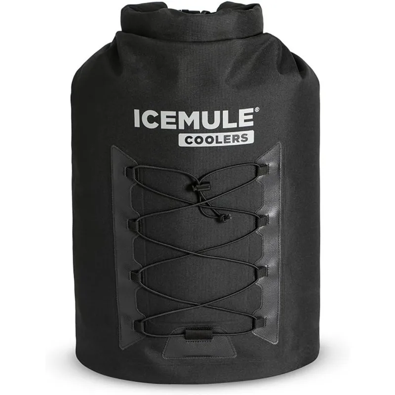 

Складной охладитель для рюкзака ICEMULE Pro, 100% водонепроницаемость, более 24 часов охлаждения, мягкий двусторонний охладитель, 32 банки, черный