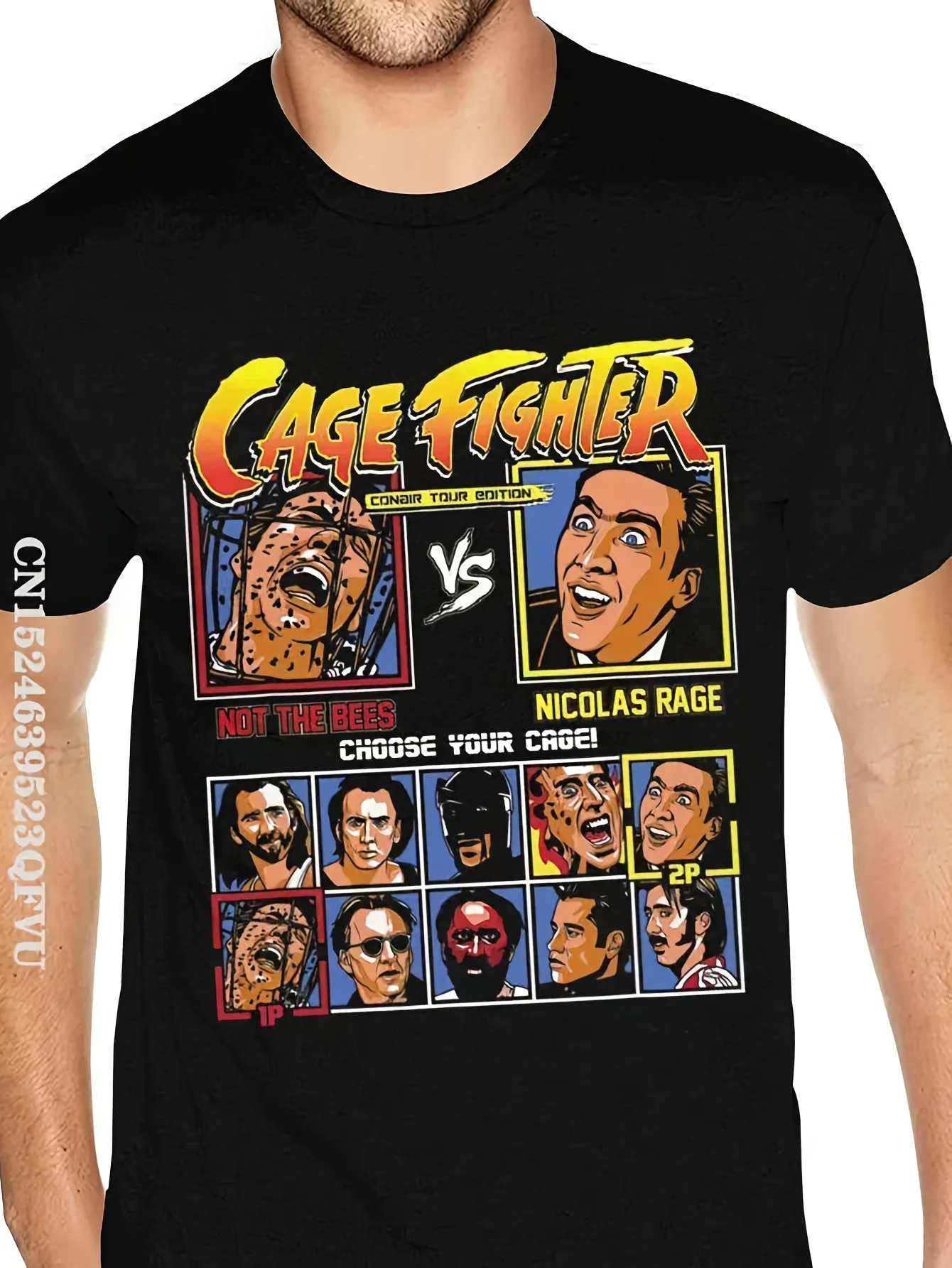 

Extra Large Cage Fighter Not The Bees Vs Nicolas Rage Choose Your Cage Tees Shirts Homme Oversized Anime Tshirt Men T Shirt