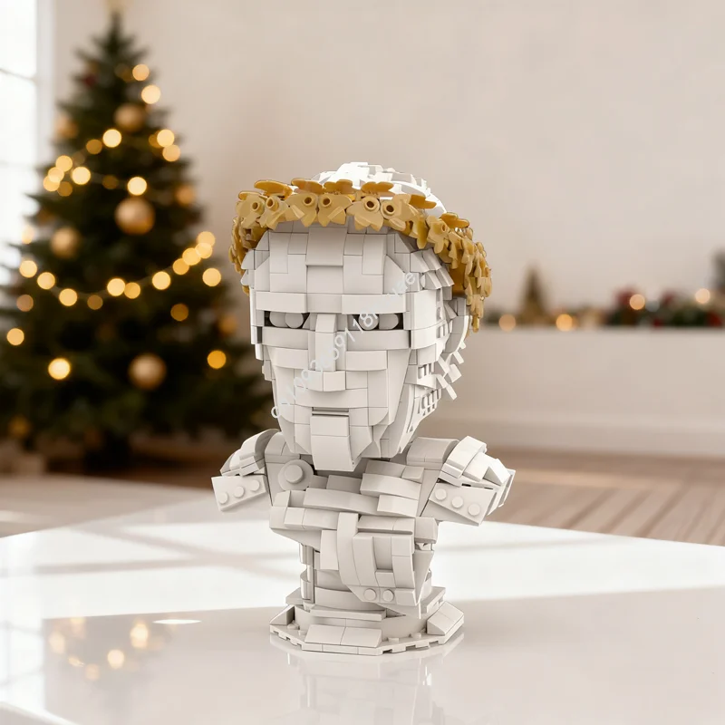 

971 шт. MOC римский император, мраморный бюст, скульптурная модель, строительные игрушки, блоки, рождественские подарки, сборка DIY, кирпич, детский день рождения