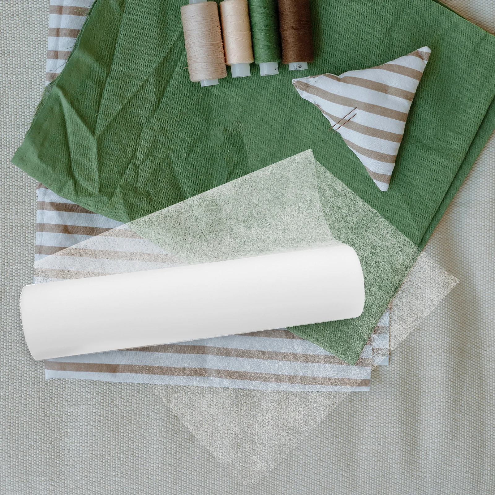 

Double Sided Fusible Interfacing White Non-Woven Fabric Stabilizer For Sewing Quilting Crafts Lightweight Durable Iron-On