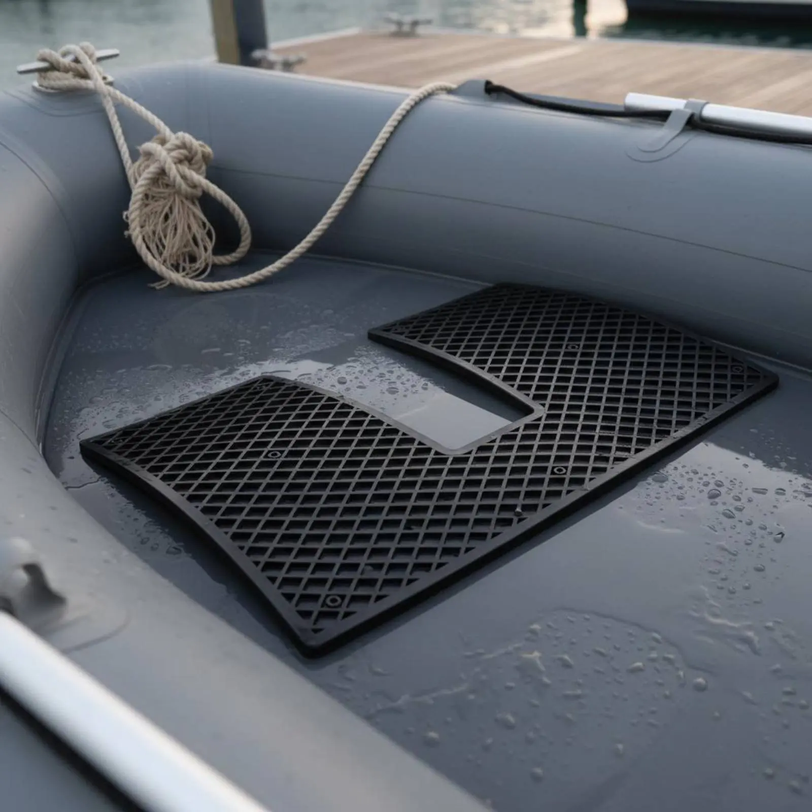 

Trapezoid Engine Mount Pad Waterproof PVC Boat Sternboard Plate Outboard Engine Mount Plate Wear-Resistant Boating Accessory