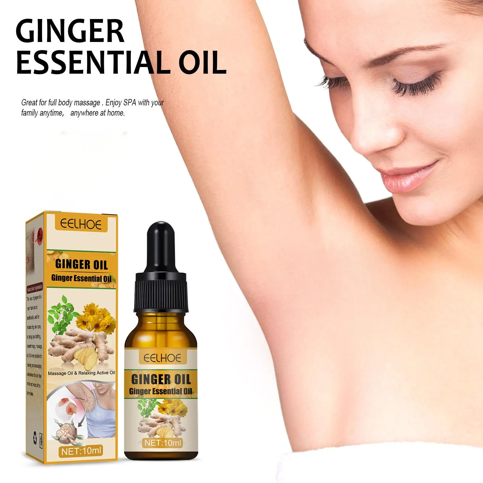 

Имбирное масло ээлго, для лимфатического дренажа, ухода за телом, для углубления мышц шеи, меридиана, снятия напряжения, снижения веса, эфирное масло