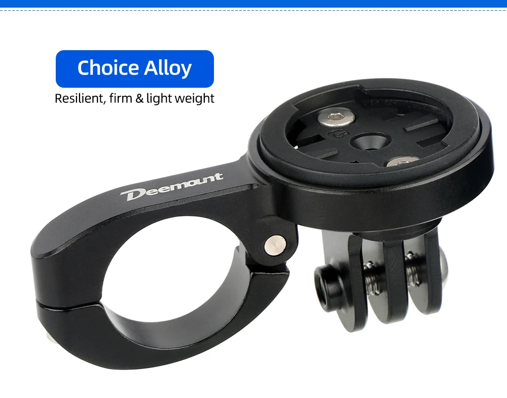 Deemount Fahrradcomputer-Halterung TT Lenker-Tachometerhalterung Aluminium-Halterung für Garmin Bryton IGPS XOSS Wahoo Passend für GoPro-Kamera – Detail 7