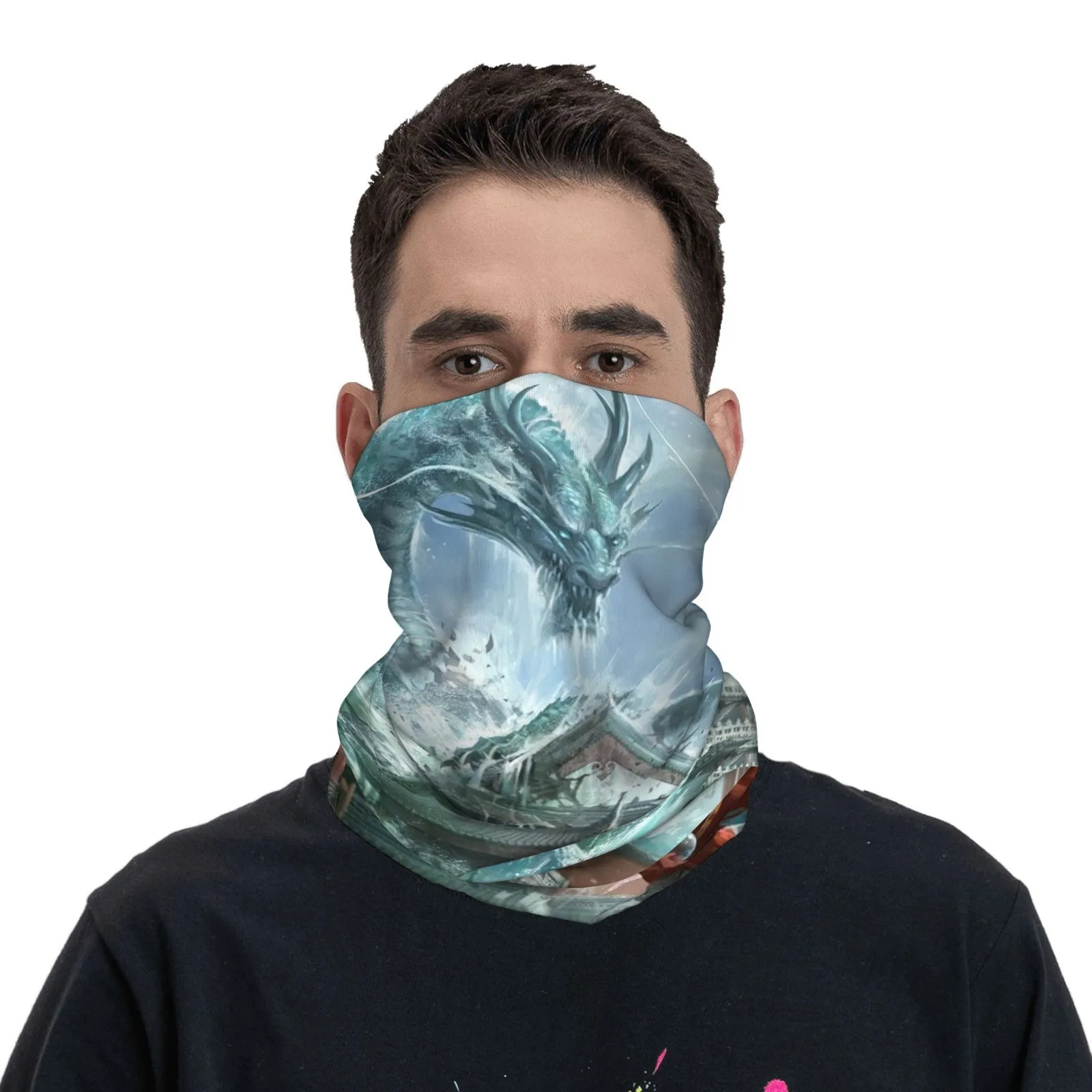 

Intricate Fantasy Dragon Pattern Customizable Neck Gaiter – Ultra - Soft & Highly Breathable – Perfect for Daily Wear, Outdoor