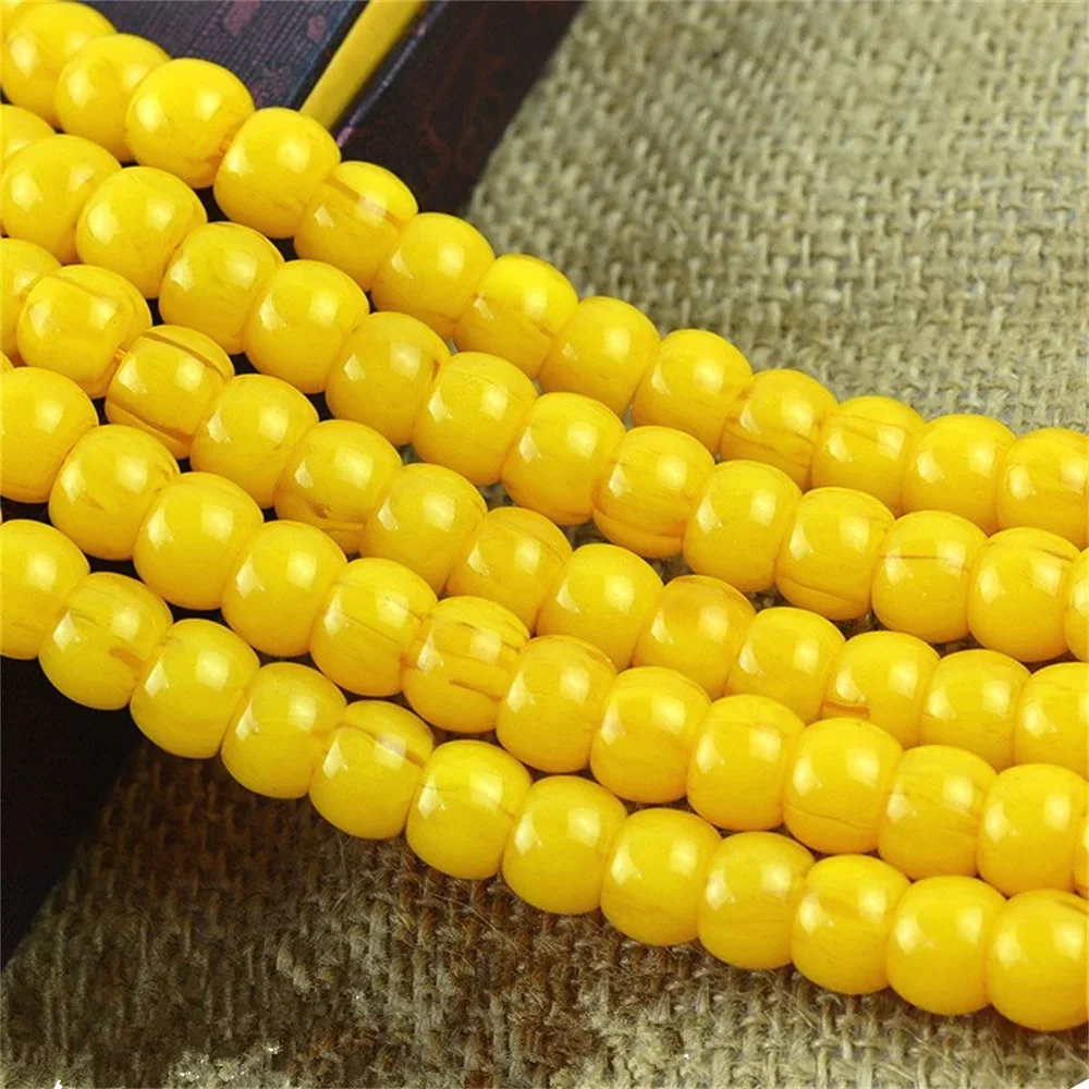 

4x6/5x8mm Honey Resin Beeswax Yellow Amber Stripes Gems Wheels Abacus Spacer Loose Beads DIY Jewelry Making Necklace Bracelet