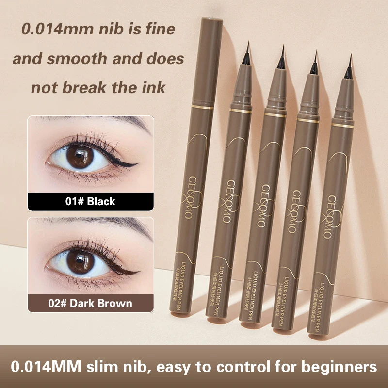 Eyeliner Pen Ultra Thin Black Brown Lower Eyelash Eyeliner Pen Waterproof Lasting Smooth Lying Silkworm Eyes Liner Pencils