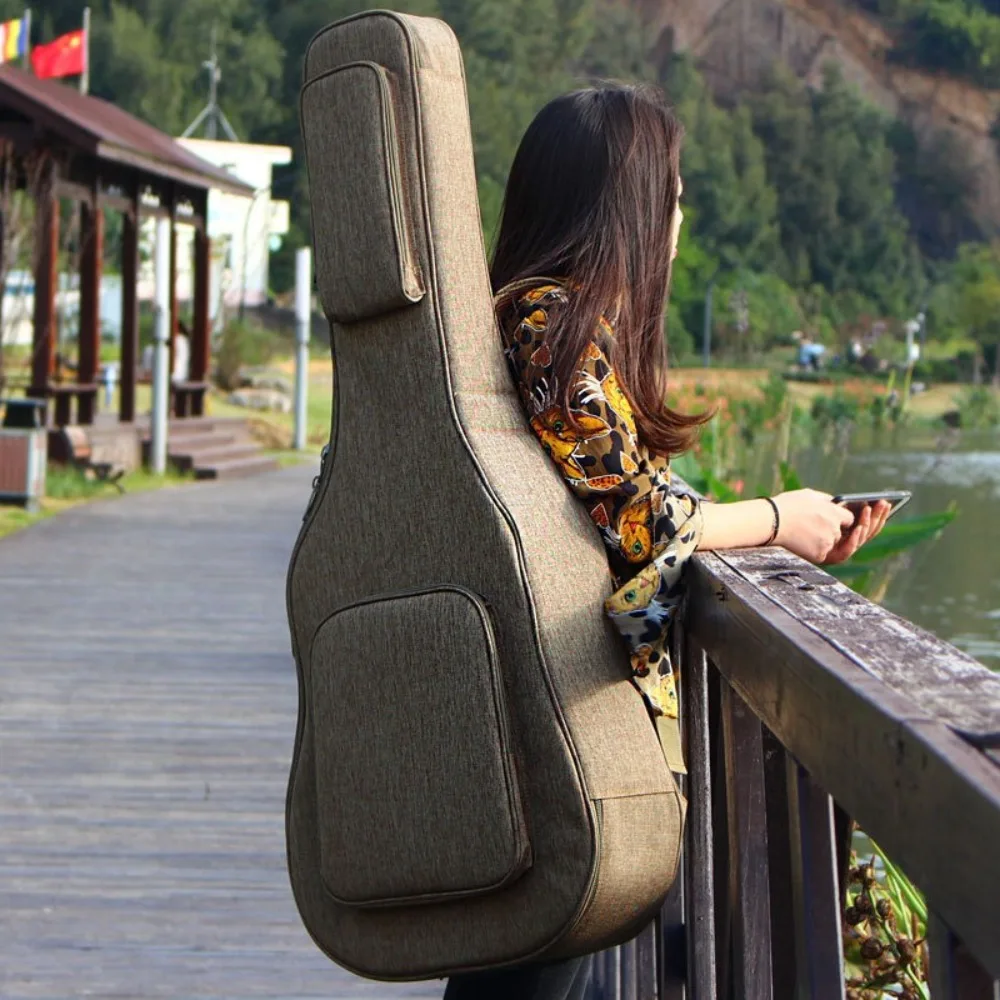 Thickened Guitar Bag 36/39/40/41 Inch Portable Water-resistant Backpack for Acoustic Folk and Classical Guitars Guitar Parts view 3