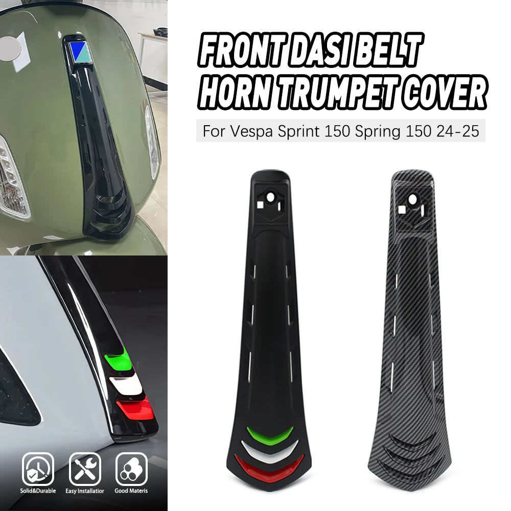 

Motorcycle Accessories Front Trumpet Horn Tie Panel Cover ABS Horn Head Fairing For Vespa Sprint 150 my24 2025