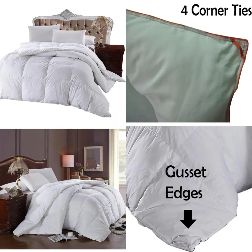 

Queen Size Down-Alternative Comforter, 300 Thread Count, Overfilled, 100% Cotton Shell, Hypoallergenic Duvet Insert