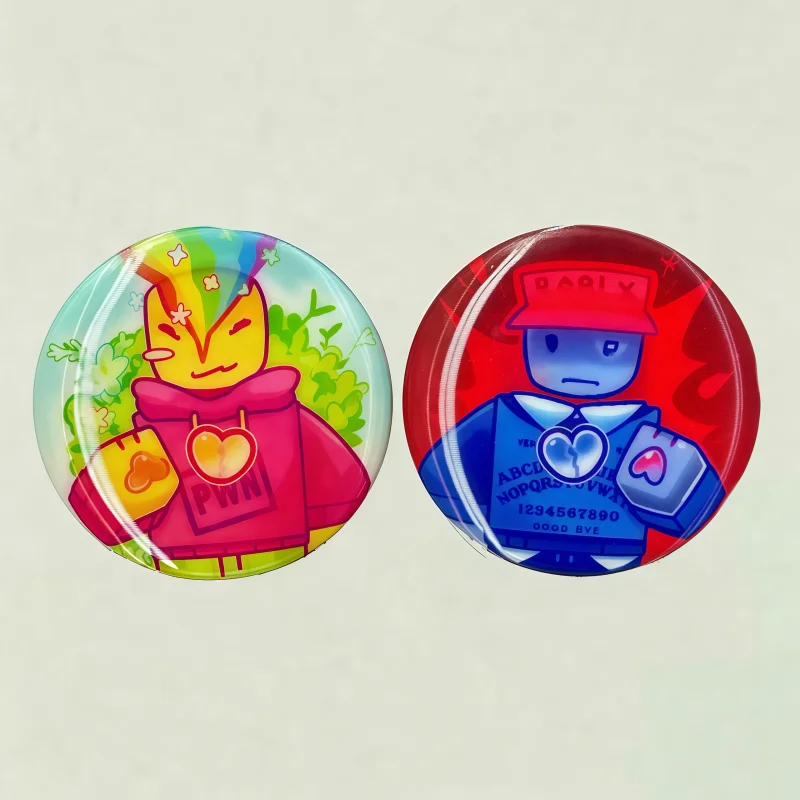 RBL X Bad Things Button Pins  Cosplay Accessories Cute Cartoon Anime Badge Backpack Clothing  Fans Collectible Gift