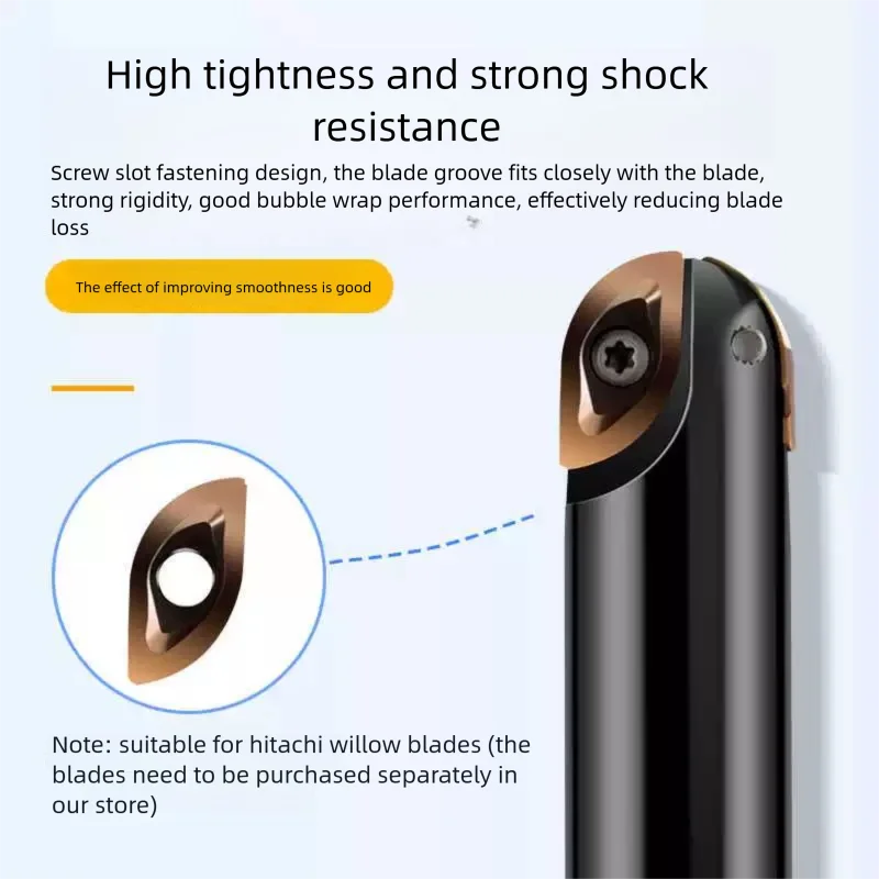 BCF-varilla cortadora de extremo de bola, centro de mecanizado, cuchillo sísmico, R8/R10/R12.5/R15, hoja en forma de hoja de sauce ZCEW