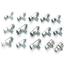 1 Year Warranty 14pcs Tee Fittings Adapter Connector Set for Hydraulic Pressure Gauge Test Diagnostic Tool Parts with