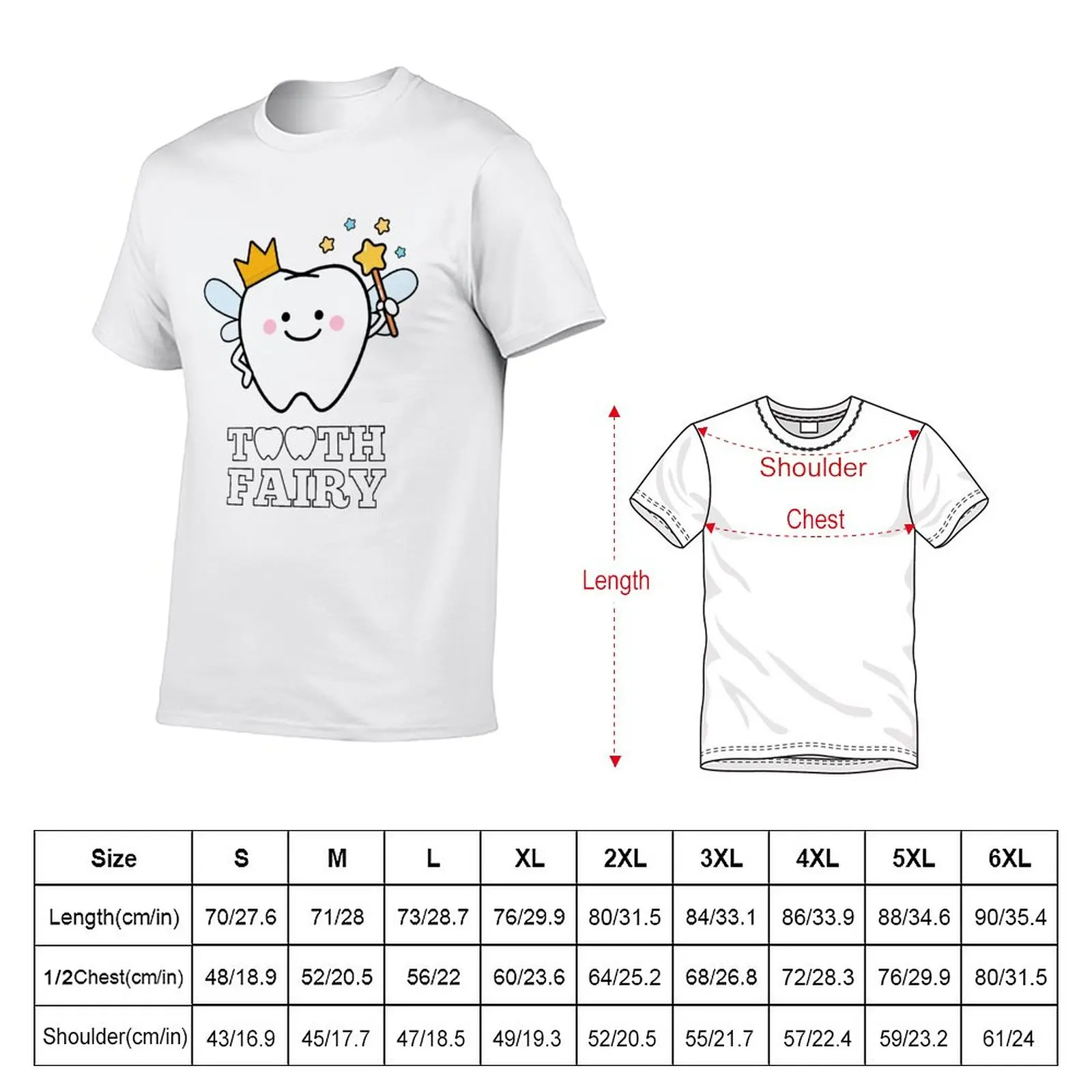 Tooth Fairy Magic Wand Fun Magical Dental Gift T-Shirt plus size tops hippie clothes tees mens t shirt graphic