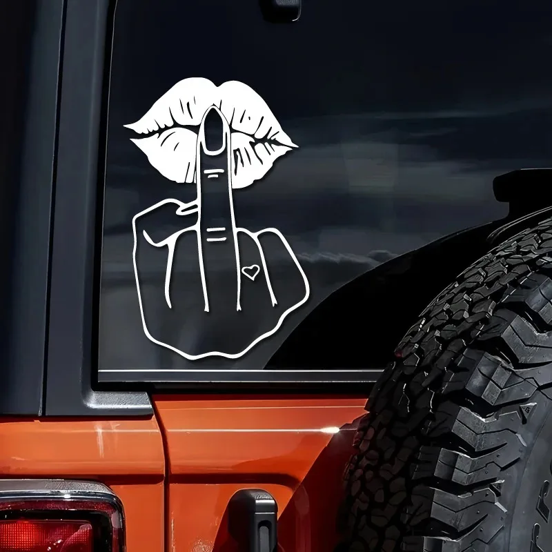 Give You a Kiss Like a Middle Finger Creative & Funny Stickers for Cartoon Fans & Lover, High Quality for Car Trucks Motorcycles