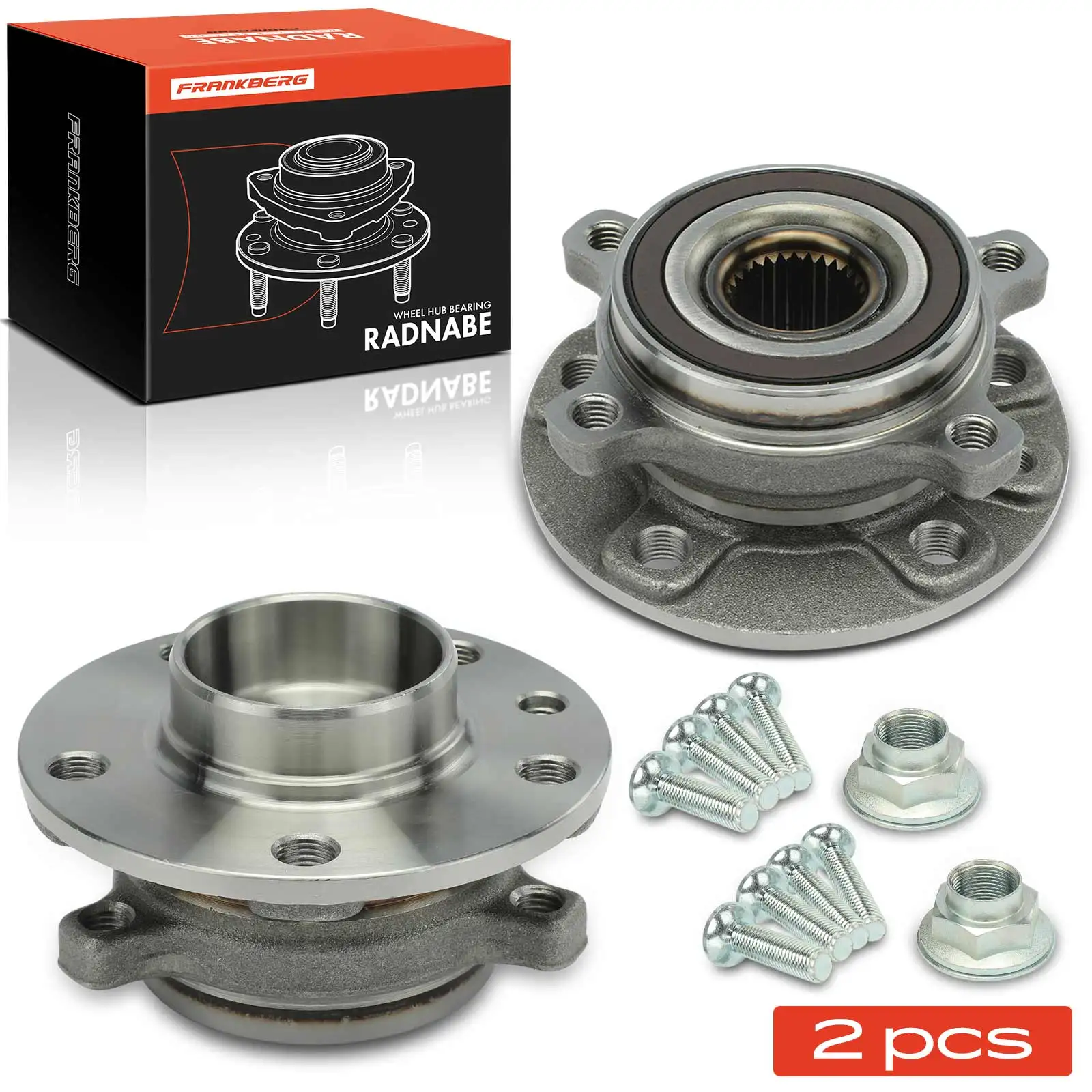 Frankberg 2x wielnaaflager set achteras beide zijden voor Alfa Romeo Giulia Stelvio 2.9L 2.0L 2.1L Bj vanaf 2015 50533570