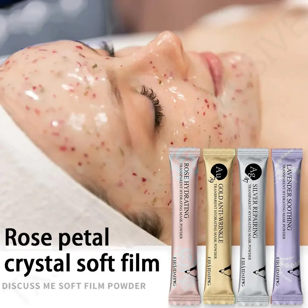 Soft Film Powder Hydro Jelly Mask Powder Anti-aging Facial Clean Off Mask Petal Brighten Flower Peel Portable Mask Crystal V2O2