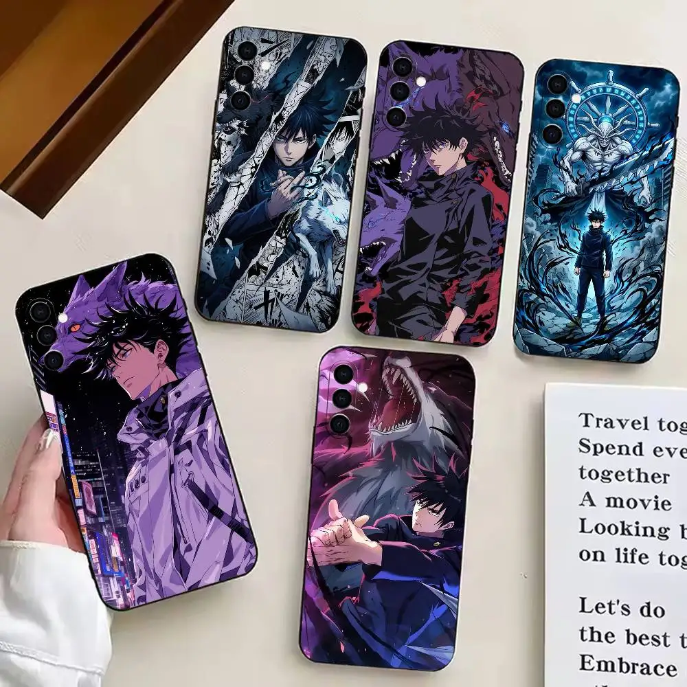 E-Classic anime JKK  m-Megumi Fushiguro  Phone Case For Samsung Galaxy A20,A21s,A22,A31,A32,A52,A53,A72,73,A80 Black Silicone Ca