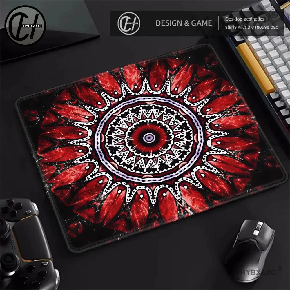 

HYBXAXC Vibrant Mandala Floral Mouse Pad Abstract Art HD Non-Slip Rubber Long Desk Pad for Office Gaming Accessories