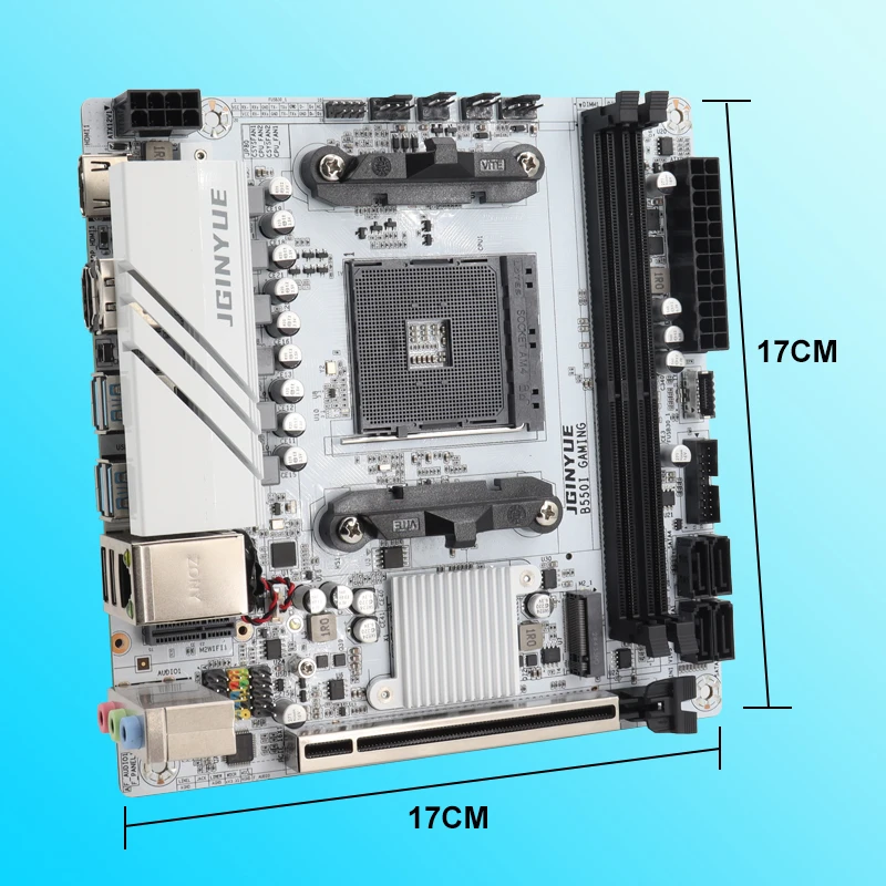 JGINYUE AMD NEW B550 AM4 Mini ITX Motherboard Supports Ryzen R5