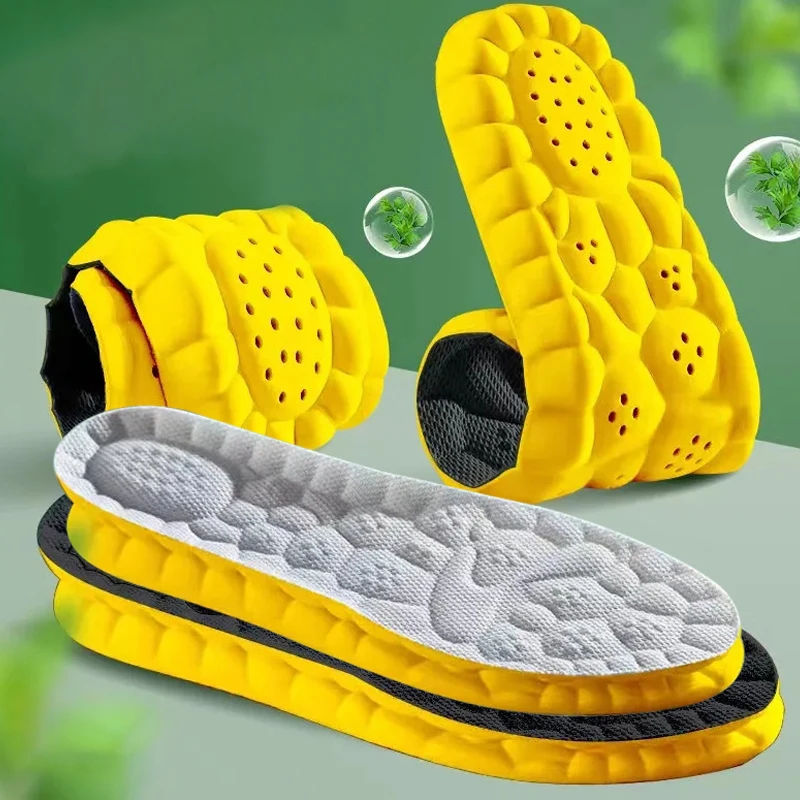 Nuevas plantillas deportivas para zapatos, plantilla de espuma viscoelástica para hombres y mujeres, desodorante transpirable de malla suave, almohadilla para zapatos para correr, cojín de suela ortopédica