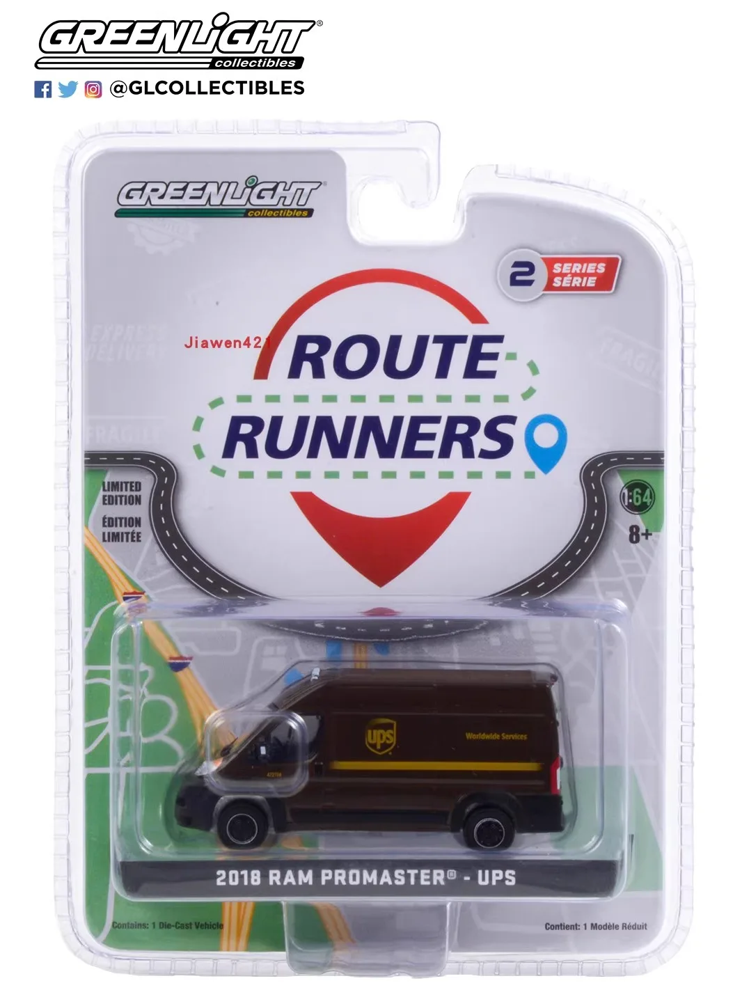 1:64 2018 Ram 2500 Cargo High Top - United Parcel Service (UPS) مقتنيات نموذج السيارة المتقدمة #1