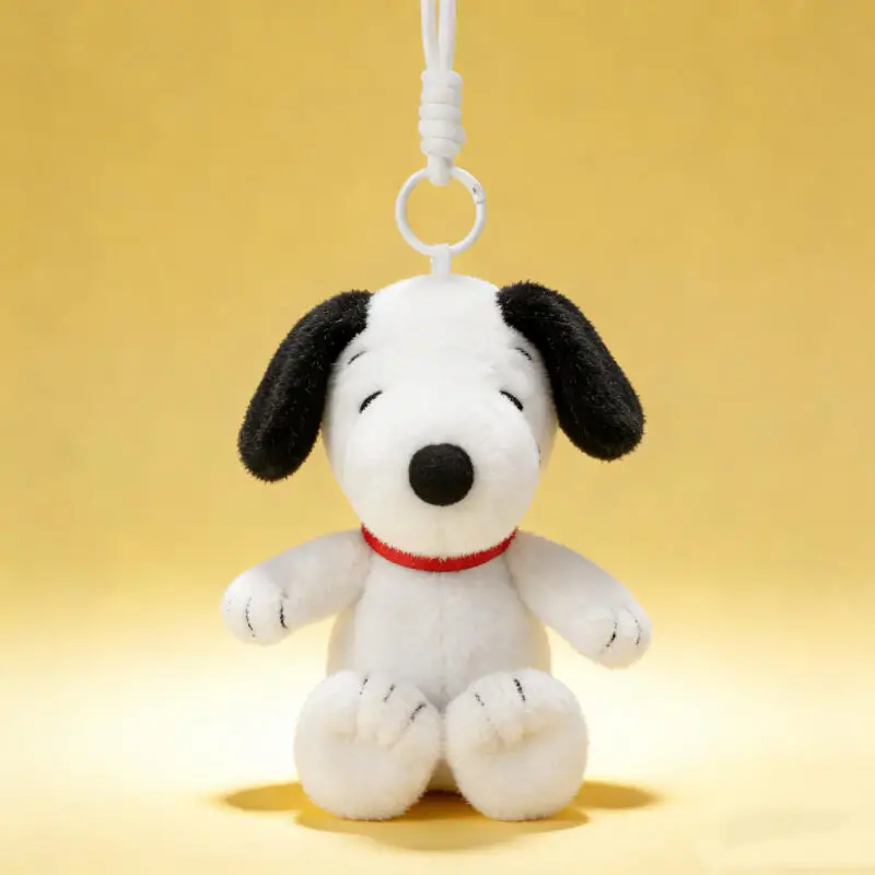 Genuine Snoopy Plush Bag Pendant Cute Cartoon Puppy Doll Keychain Lovely Ornament Perfect Holiday and Birthday Gift