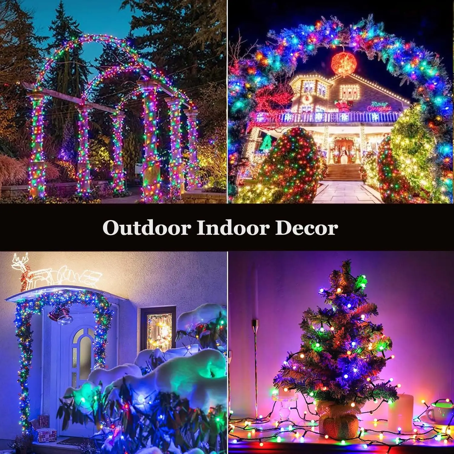 Christmas Solar Fairy Lights Outdoor String Led Light Total 400LED 8 Mode Waterproof String Lights for Garden Party Yard Holiday