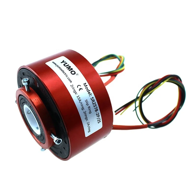 

YUMO SR2578-2P2S отверстие 25 мм, 4 провода, одинаковое боковое отверстие, вращающееся сквозное скользящее кольцо