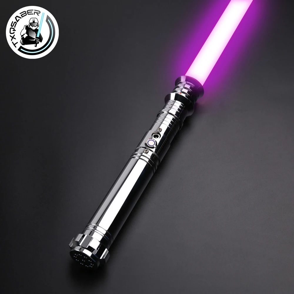 TXQSABER Lightsaber Heavy Dueling RGB Juguetes Laser Saber Metal Hilt Smooth Swing FOC Christmas Cosplay Gift Luminous Kids Toys