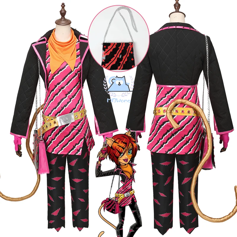 

Аниме High School Toralei Stripe Косплей Костюм Monster Toralei Наряд для Хэллоуина Вечеринка Comicon Взрослые Женщины Мужчины Реквизит