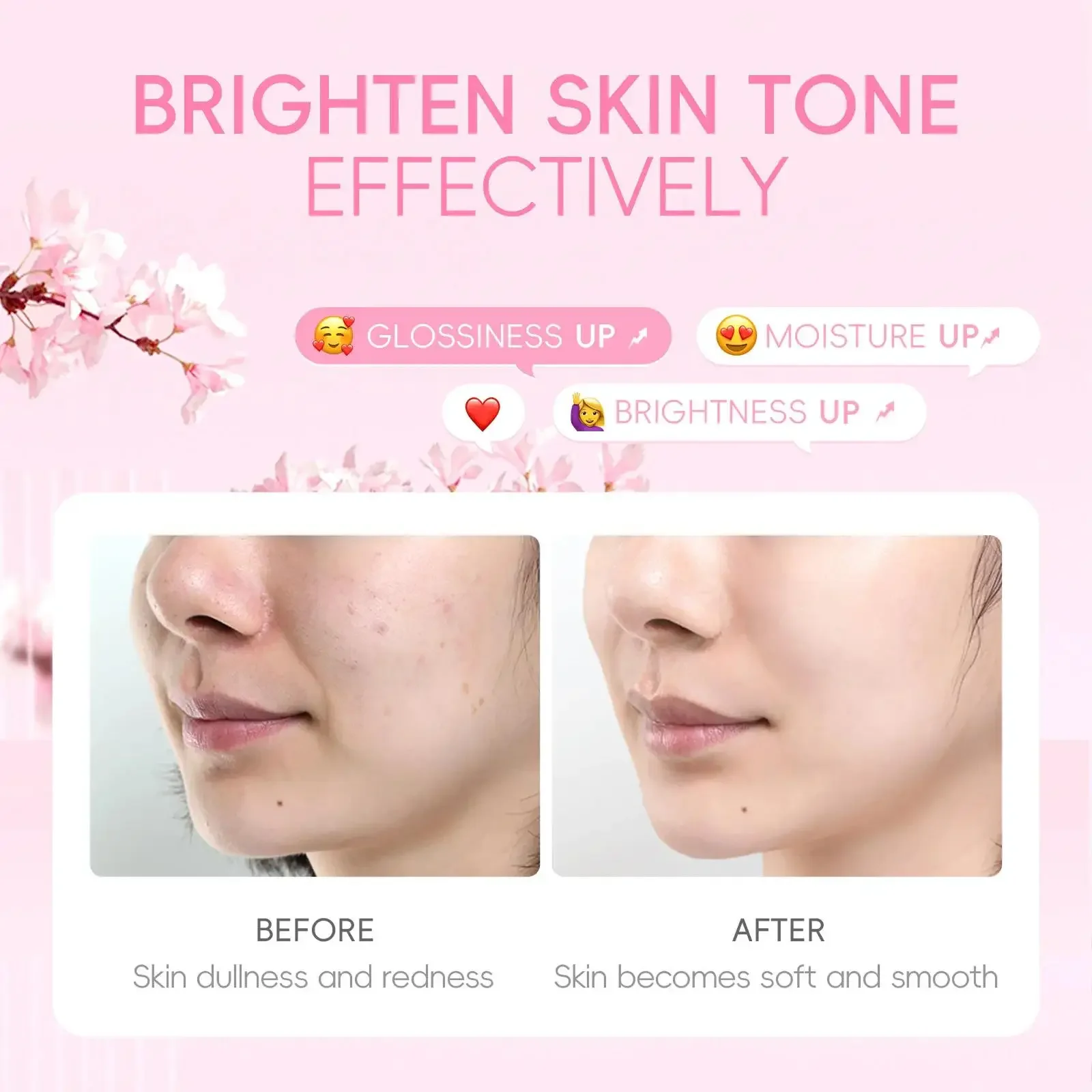 Hydrating Cherry Blossom Facial Toner 100ml Oil Control Reduces Wrinkles Tightens Pores Dry Skin Solution