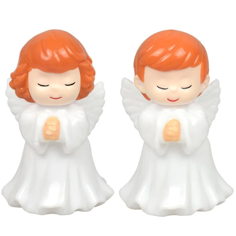 Mini Angel Cake Topper Romantic Garland Happy Birthday Children Ornaments Birthday Baby Shower Party Cake Wedding Decoration