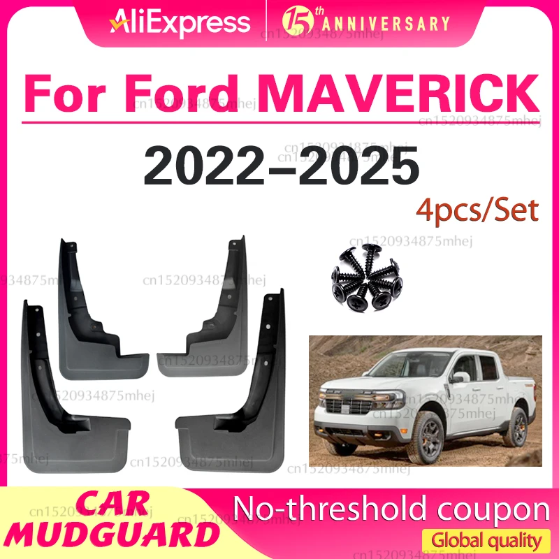 

Set For Ford Maverick Splash Guards mudguard Fender Mudflap Mud Flaps Mud Guards Front Rear Car Accessories 2022 2023 2024 2025