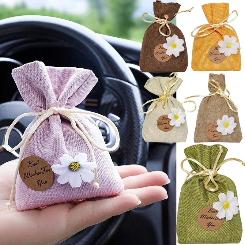 7 Types Smell Incense Hanging Decor Wardrobe Sachet Closet Car Hanging Fragrance Sachet Aromatherapy Perfume Auto Air Freshener