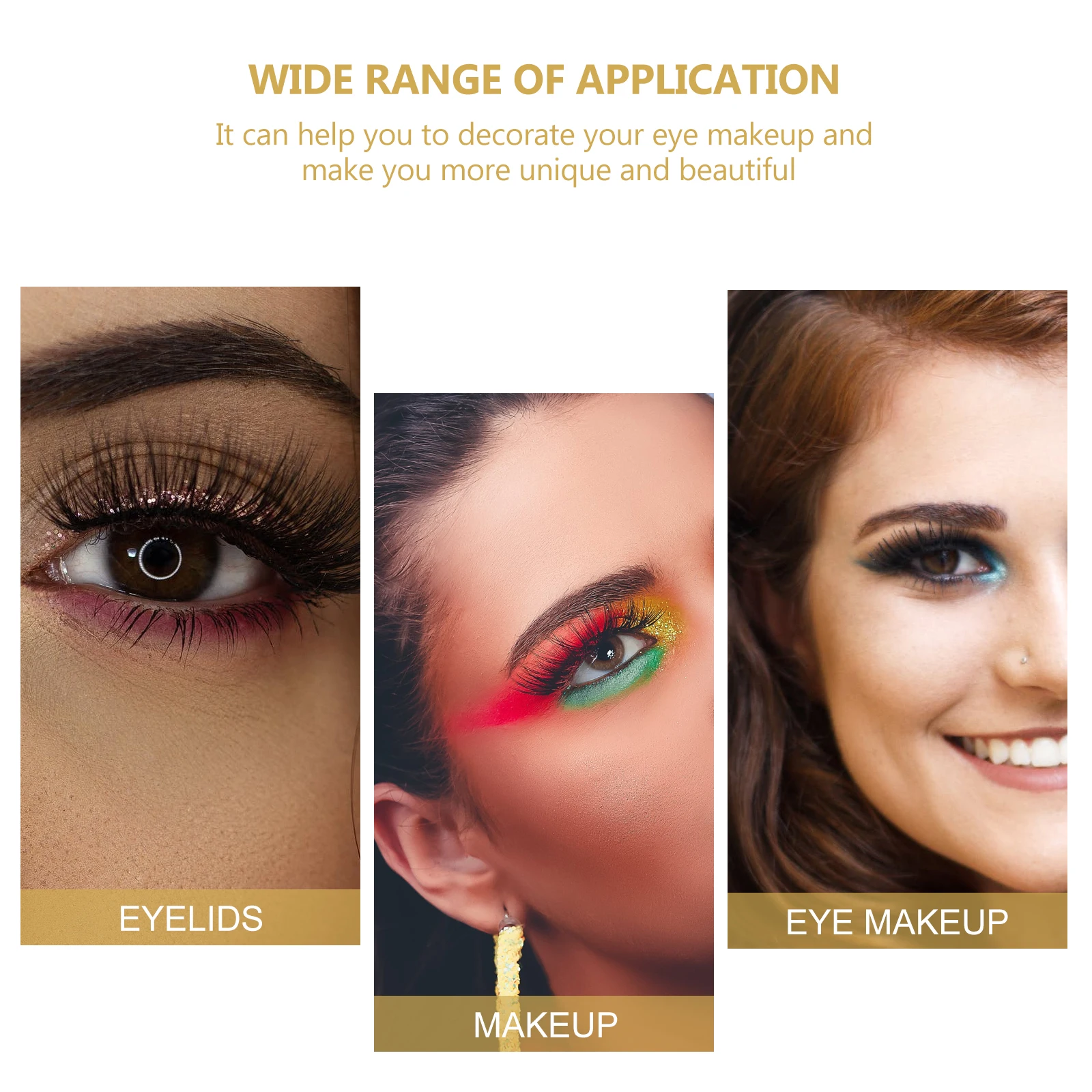 

4 Pairs Fake Eyelashes on Eyeliner Stickers for Eyes and Tape Makeup Waterproof Smudge