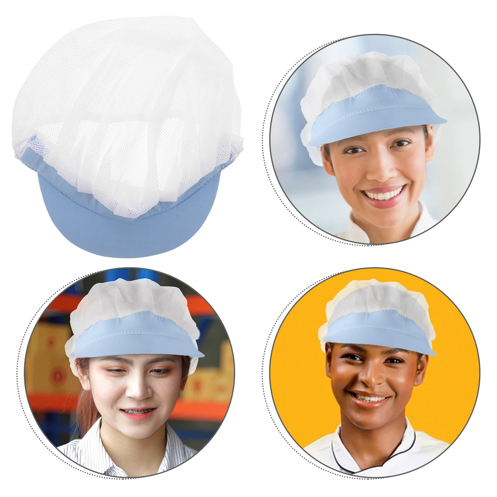 

Lightweight Chef Restaurant Service Unisex Breathable Cooking Cap Dishwasher Work Waiter Uniform Beret for Men for Restaurant