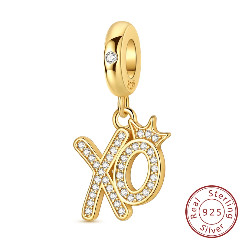 Goud Originele Charm Bead 925 Sterling Zilver Luipaard Kruis Hond Bot Aarde Vliegtuig Charm Fit Armbanden Hanger Vrouwen DIY Sieraden
